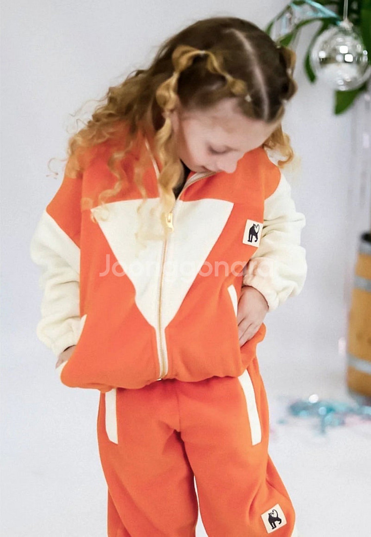 미니로디니 오렌지 플리스 집업 점퍼 140 (9-10세--4