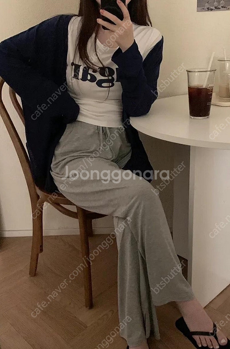소녀레시피 밴딩 와이드팬츠--0