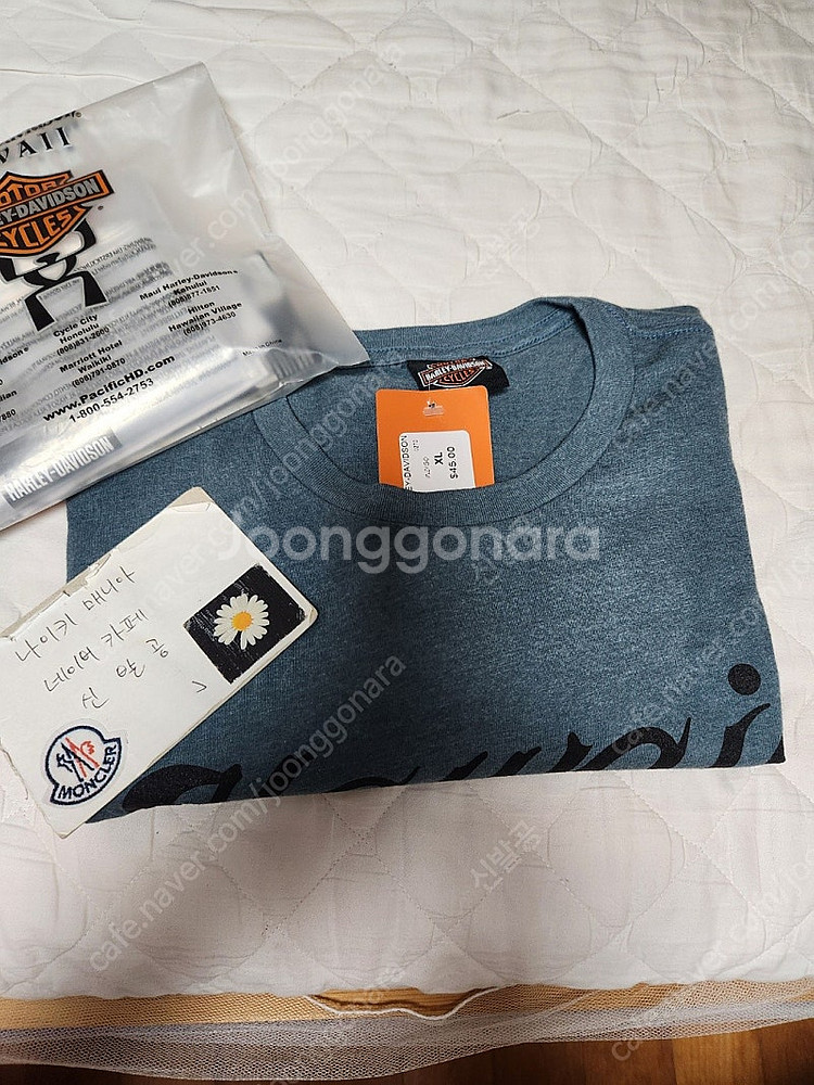 [XL] 할리데이비슨 하와이로고 반팔티셔츠 인디고--3