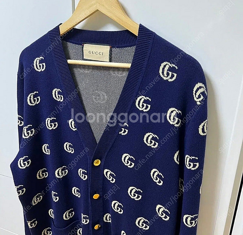 구찌 GG 패턴 전재준 더 글로리 가디건 L--0