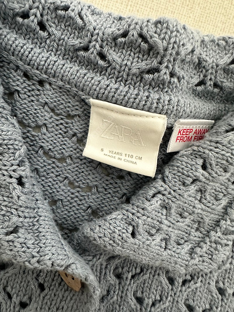 자라 크로셰 플라워 니트세트 110--1