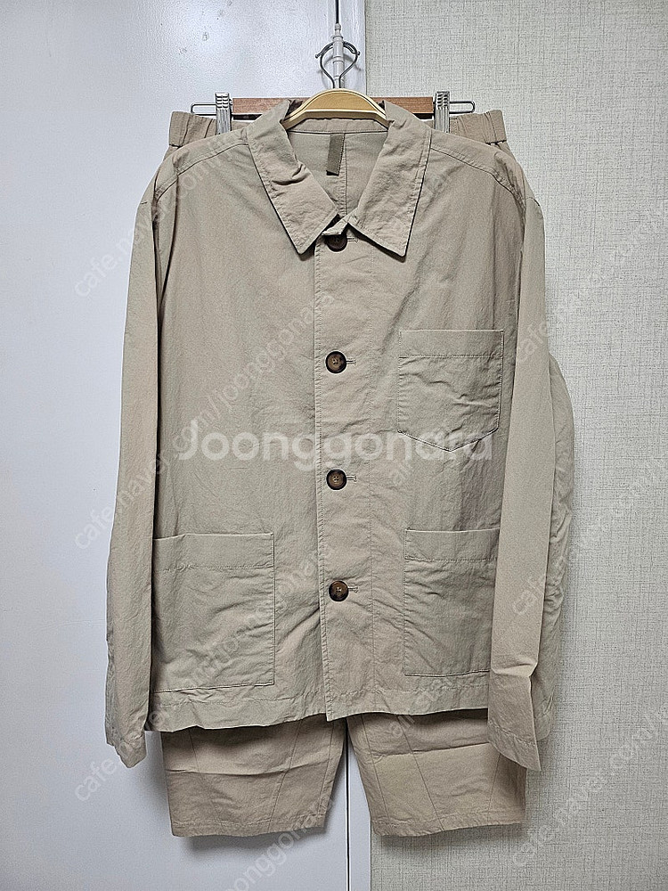 커스텀멜로우 썸머 워크 셋업 (자켓/팬츠) 베이지--0