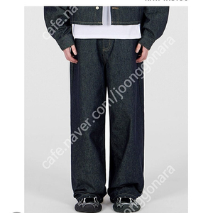 새제품 남여공용 xs사이즈 와이드데님