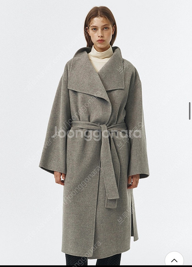 보카바카 그레이 캐시미어 울 코트 거의 새상품 (정가 59.9만원)--0