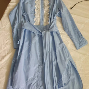 산드로 레이스 셔츠 원피스