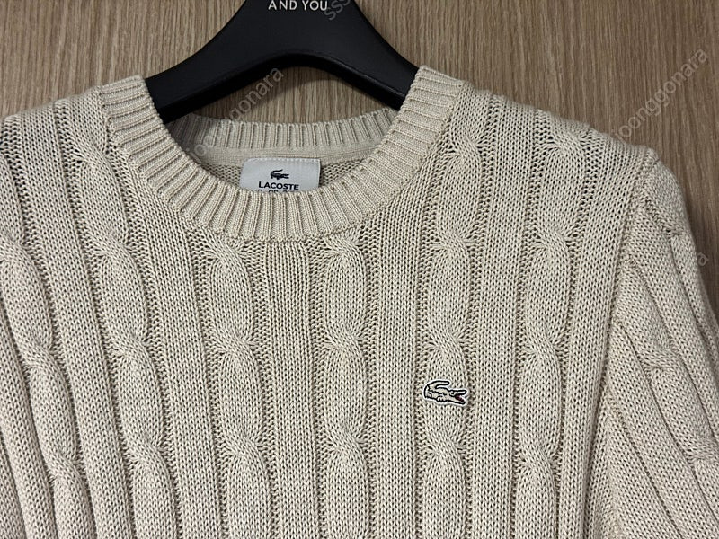 라코스테 여성 케이블 반팔. 미착용. 38사이즈--1