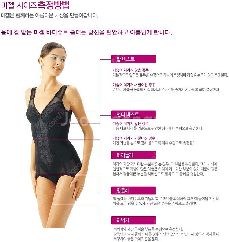 {미개봉} 명품 보정속옷 미젤 : 스킨색+사이즈별 싸게팝니다--5