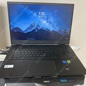 오멘 17 3080TI 노트북,마우스 키보드,패드,거치대 일괄 판매합니다.