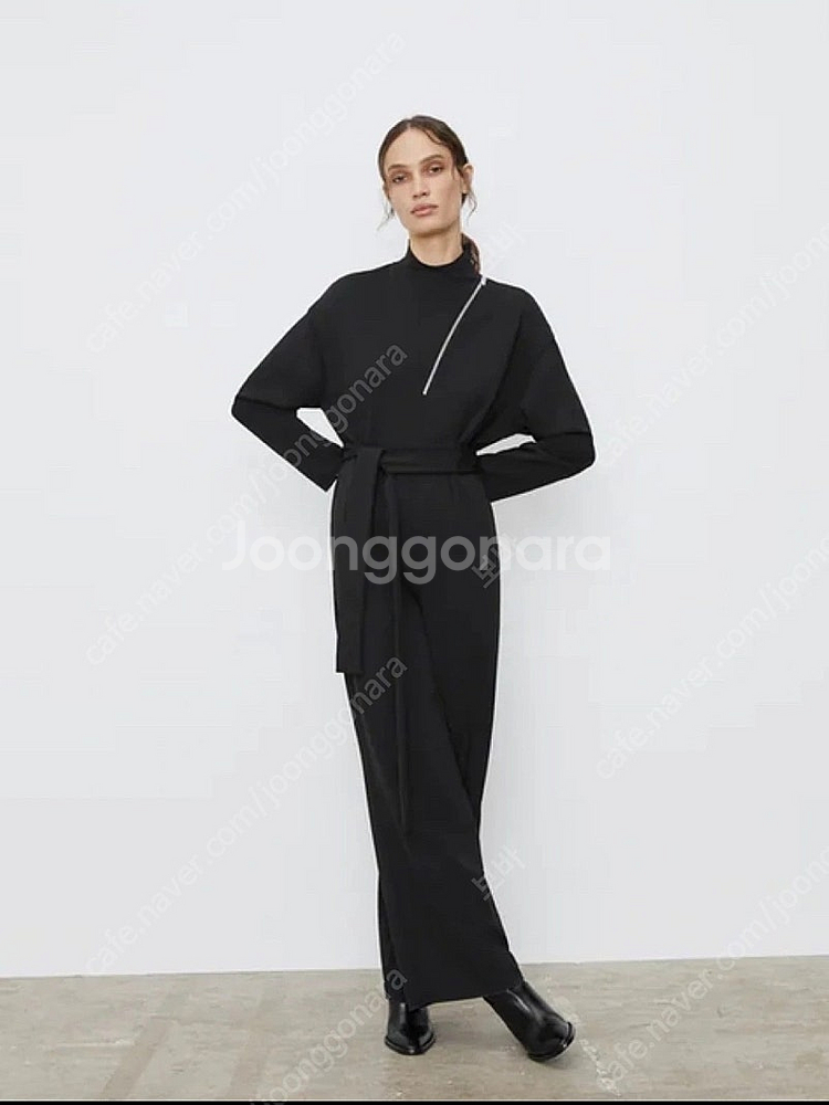 ZARA 자라 긴팔 점프수트 BLACK (L)--0