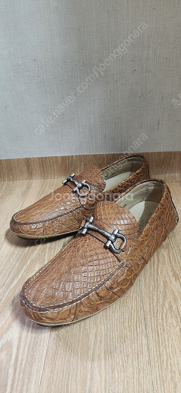 (8.5/270)한정판 페라가모구두 크로커다일 페라가모로퍼 드라이빙슈즈--0