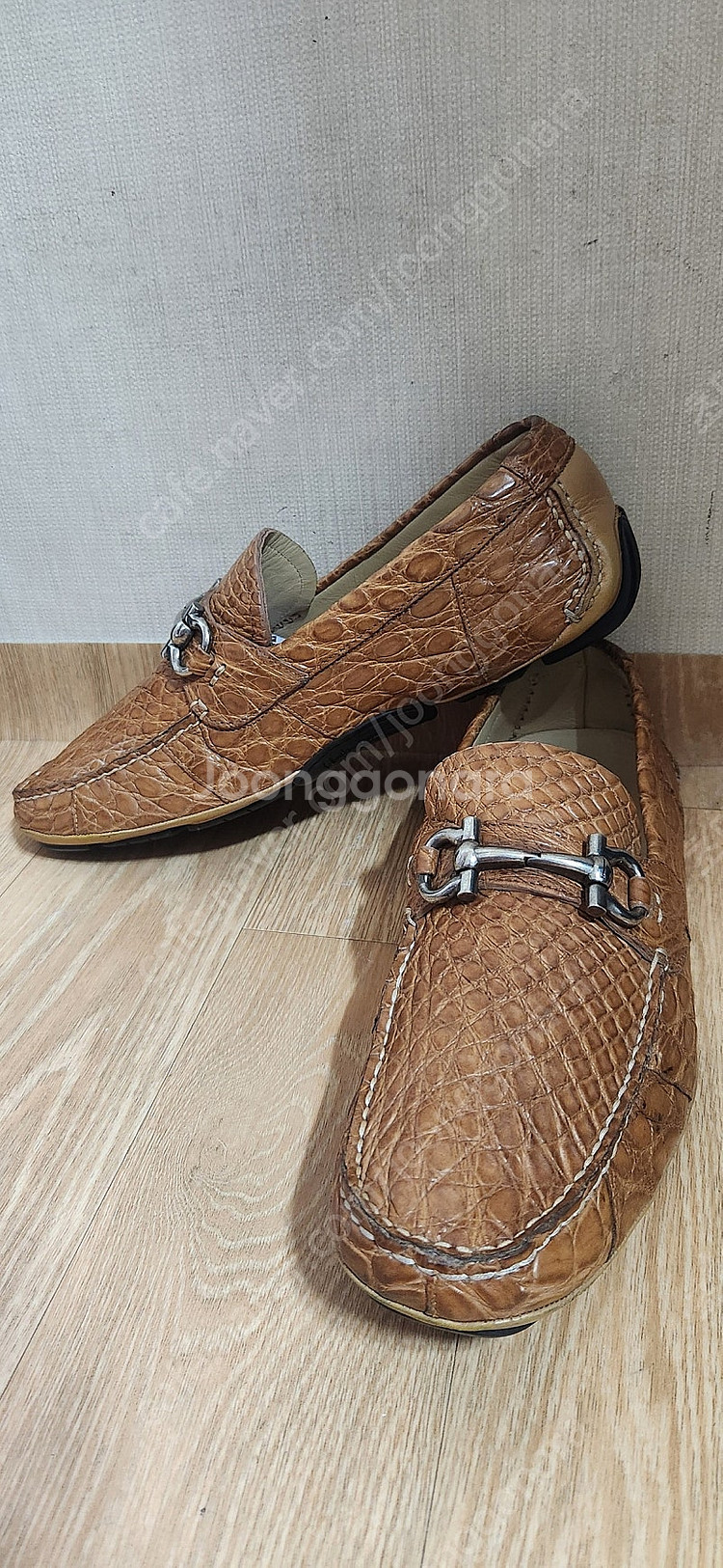 (8.5/270)한정판 페라가모구두 크로커다일 페라가모로퍼 드라이빙슈즈--5