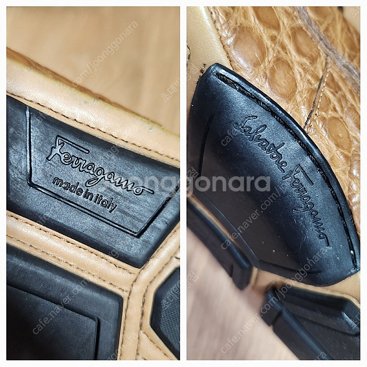 (8.5/270)한정판 페라가모구두 크로커다일 페라가모로퍼 드라이빙슈즈--8