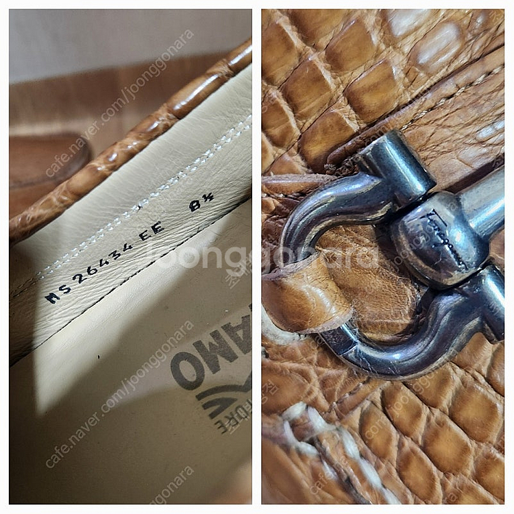 (8.5/270)한정판 페라가모구두 크로커다일 페라가모로퍼 드라이빙슈즈--9