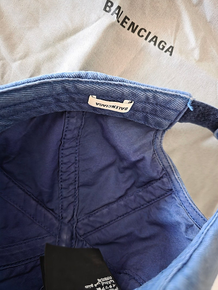 발렌시아가 웨이브로고 디스트로이드 볼캡 58 백화점구매--2