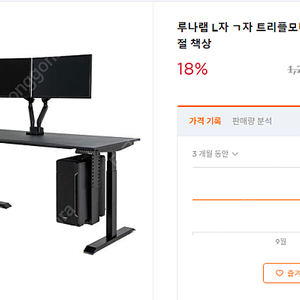 루나랩 ㄱ자 트리플모터 모션데스크 판매
