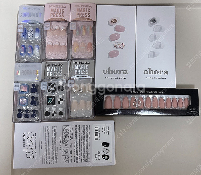 데싱디바 네일팁+패디팁+오호라 네일+핑거수트 네일팁--0