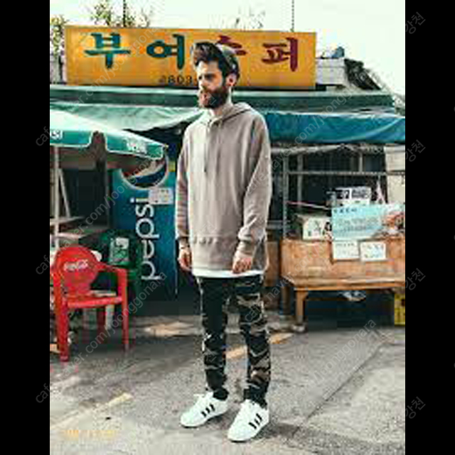 페플(제멋) 레이어드 사이드 지퍼 후드 티셔츠 이미지