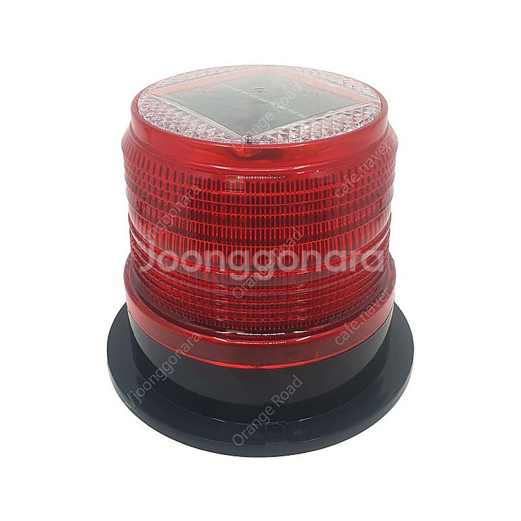 [재고2개] 차량용 태양열 충전 마그네틱 LED 원형 경광등 비상등 (새상품)--1