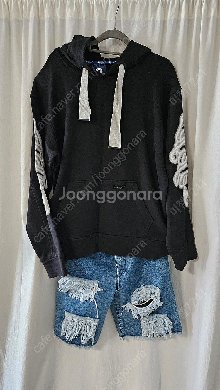 아이아이 후드티셔츠 데님 쇼츠--8