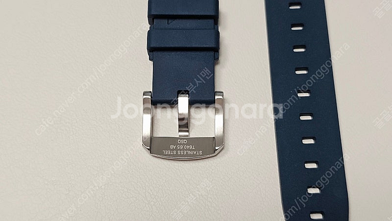 티쏘 prx 40mm 정품 러버스트랩 블루--3