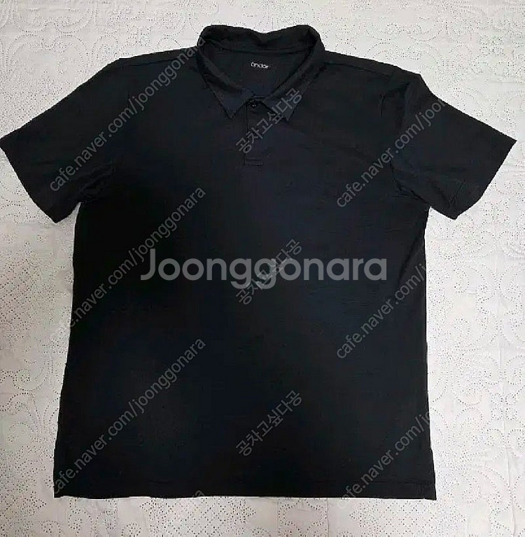 안다르 카라티 XL블랙 andar 검정색 폴로셔츠--0