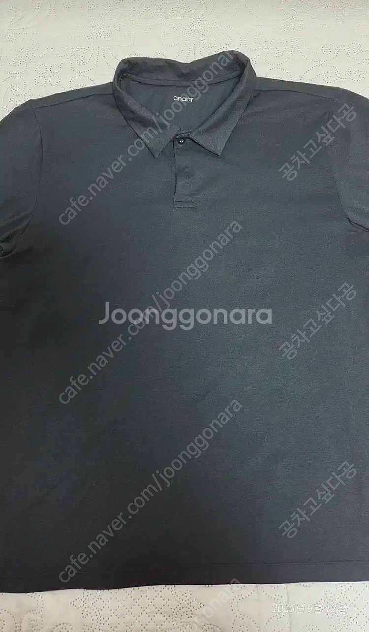 안다르 카라티 XL블랙 andar 검정색 폴로셔츠--1