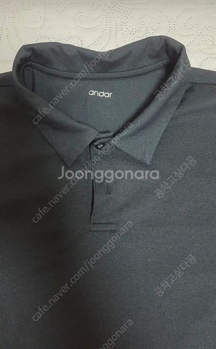 안다르 카라티 XL블랙 andar 검정색 폴로셔츠--2