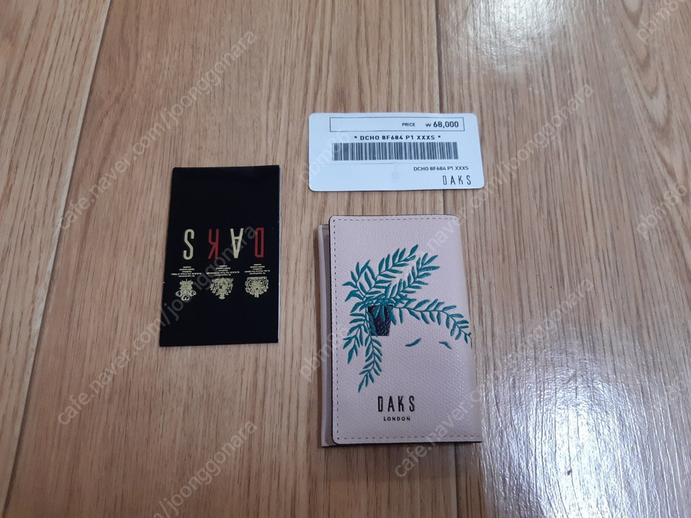 DAKS 닥스 아이보리, 라이트핑크 일러스트 카드지갑 새제품 팝니다 이미지