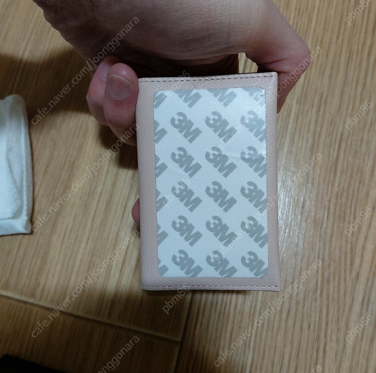 DAKS 닥스 아이보리, 라이트핑크 일러스트 카드지갑 새제품 팝니다 이미지