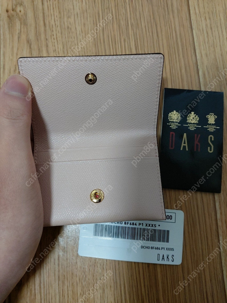 DAKS 닥스 아이보리, 라이트핑크 일러스트 카드지갑 새제품 팝니다 이미지