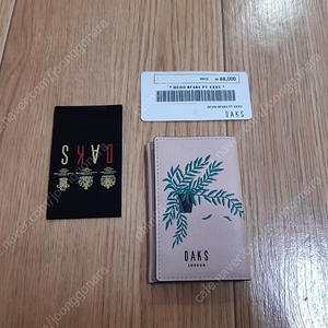 DAKS 닥스 아이보리, 라이트핑크 일러스트 카드지갑 새제품 팝니다 이미지