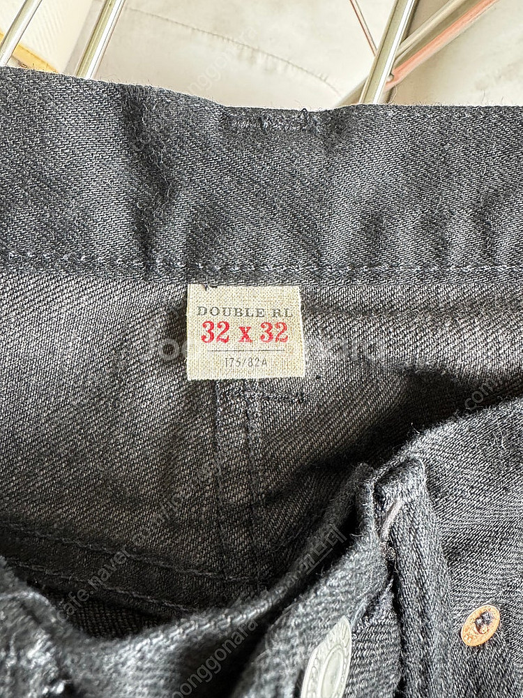 [새상품] RRL 빈티지 5포켓 블랙온블랙 32x32--3