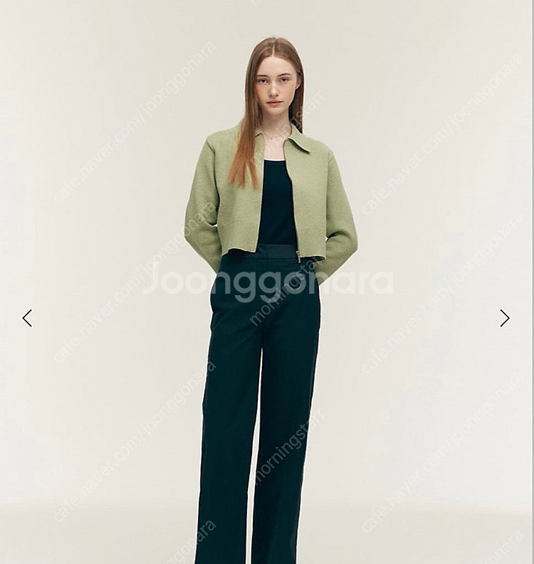 시에 브린 니트 집업 자켓 애플그린s--8