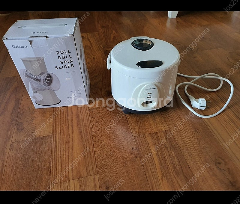 3인용전기밥솥리빙홈+야채다지기채칼2가지모두깔끔하고작동잘...--1
