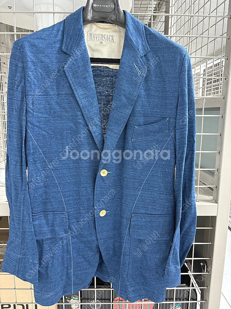하버색 린넨 자켓 팝니다--0
