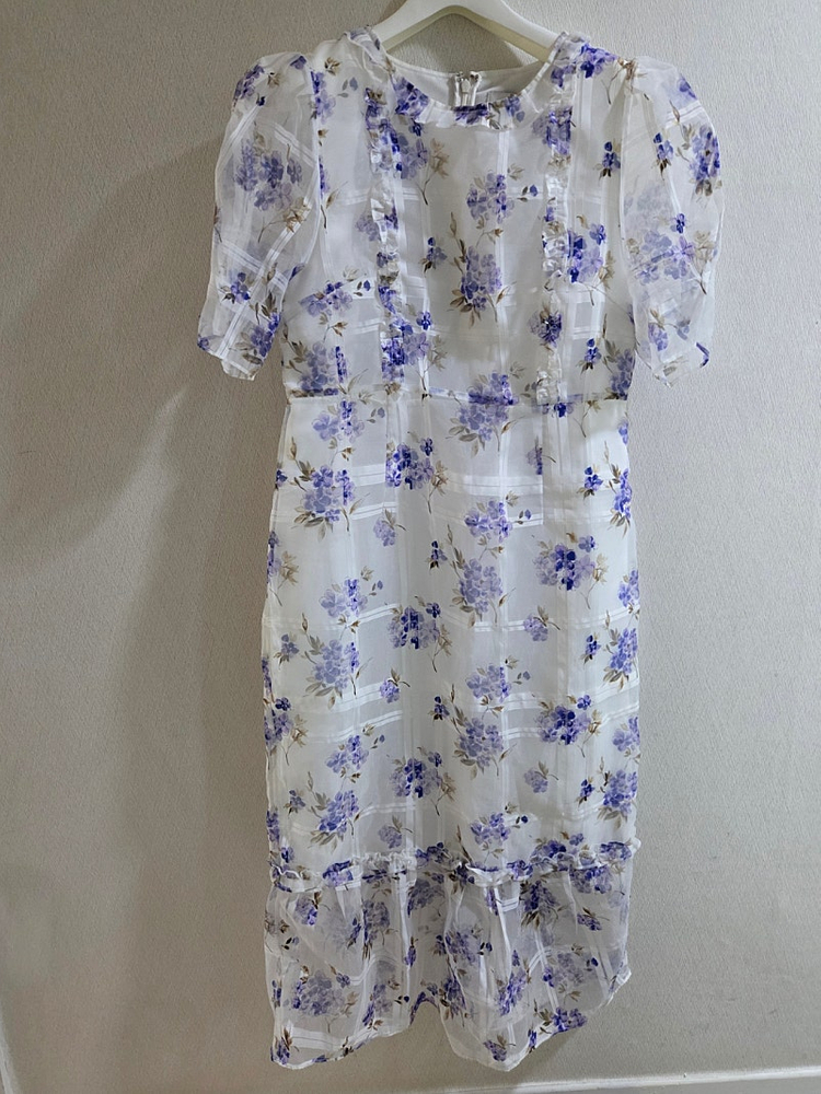 임블리 [VELYTED EDITION] 체크플라워 프릴롱원피스 이미지