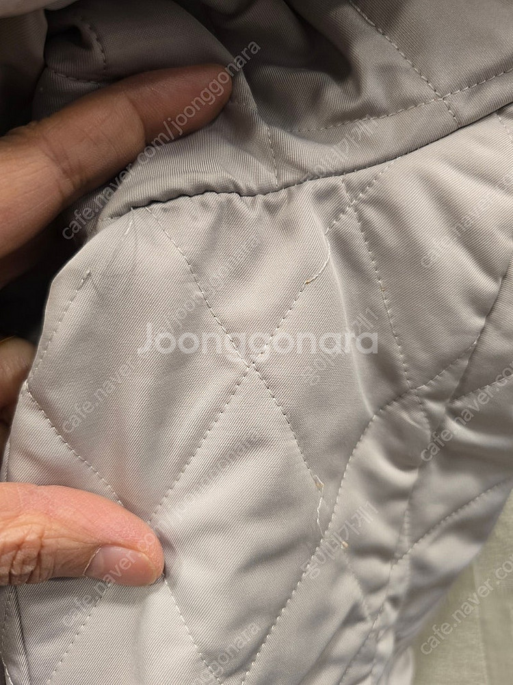 버버리 퀼팅 얇은 패딩 자켓 여성용 XS (44)--9