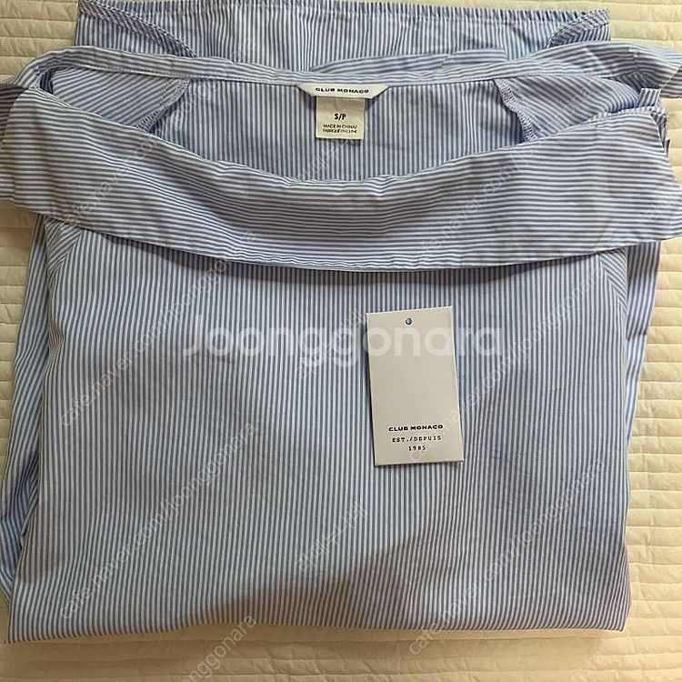 클럽모나코 오프숄더 셔츠 스트라이프--7