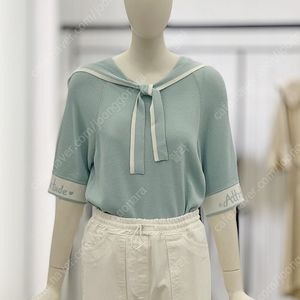 씨씨콜렉트 세일러 니트 탑 라잇블루 프리사이즈