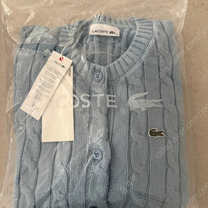 정품 라코스테 케이블 가디건 38사이즈 새상품