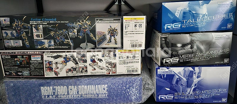 MG) 디오리진, 진무사 MK2, 짐도미넌스 RG)제타 리미티드컬러, 자쿠2 마인레이어, 톨기스2--0