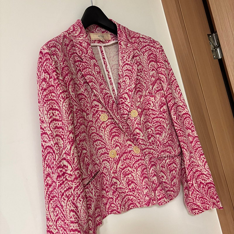 바네사브루노 아떼 실크100% 핑크 고풍 자켓 하객룩 출근룩 결혼식 이미지