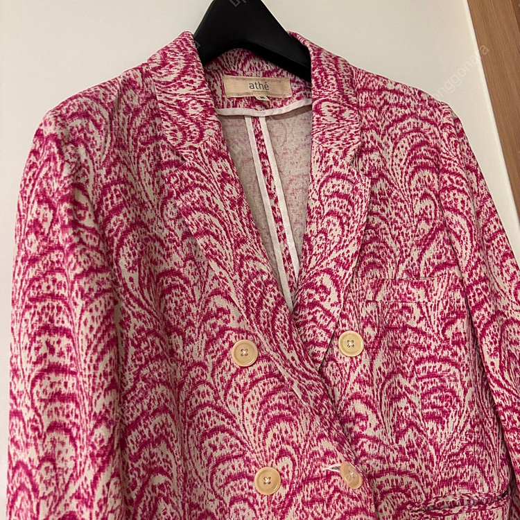 바네사브루노 아떼 실크100% 핑크 고풍 자켓 하객룩 출근룩 결혼식 이미지