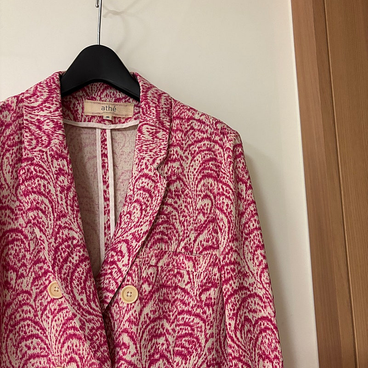 바네사브루노 아떼 실크100% 핑크 고풍 자켓 하객룩 출근룩 결혼식 이미지