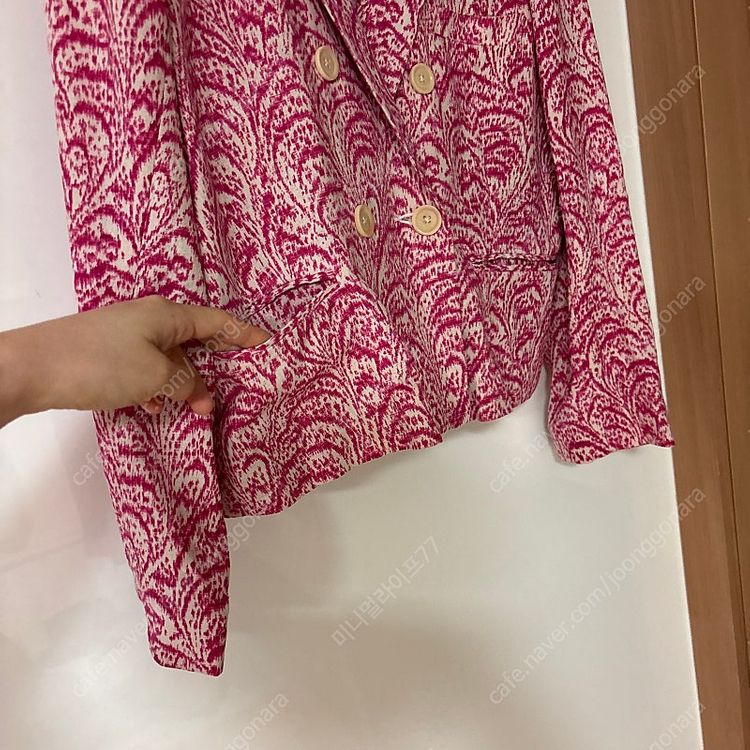 바네사브루노 아떼 실크100% 핑크 고풍 자켓 하객룩 출근룩 결혼식 이미지