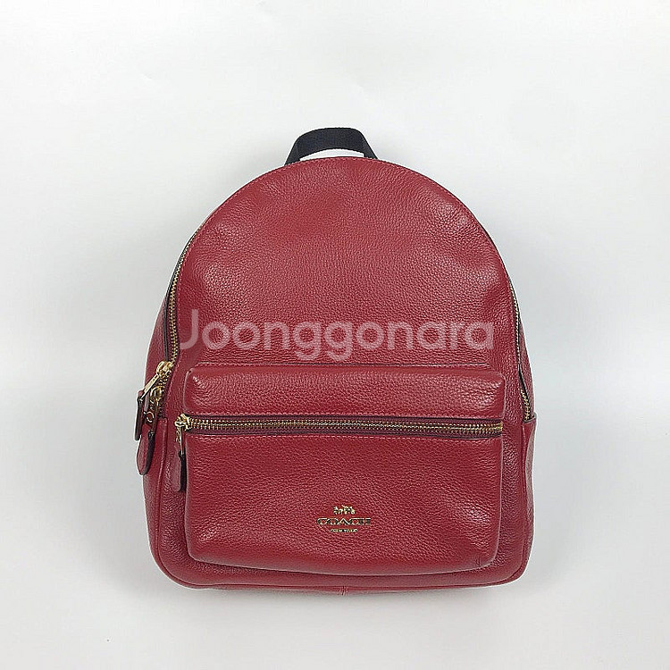 코치 COACH 레드 가죽 여성 백팩 가방--0