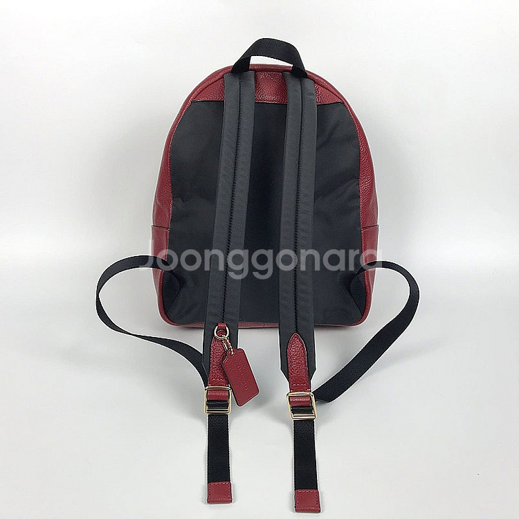 코치 COACH 레드 가죽 여성 백팩 가방--5