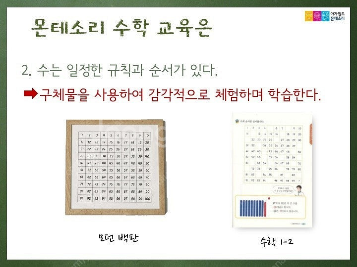 키즈에이원 몬테소리 백판, 피타고라스판(새상품)--1