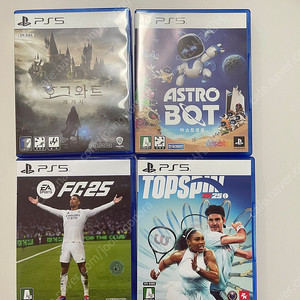 PS5 게임 타이틀 팝니다.(호그와트 레거시, FC25, 아스트로봇, 탑스핀