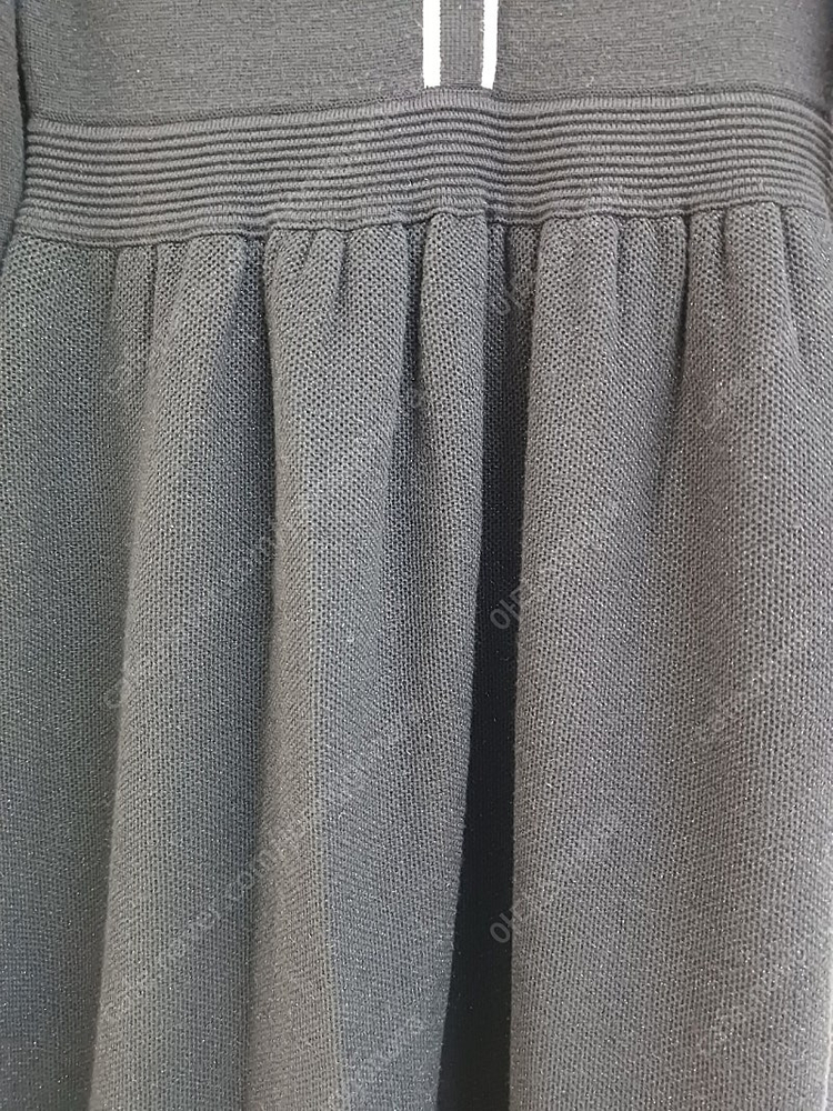 산드로 금장 단추 롱 니트 원피스(44~55) 이미지